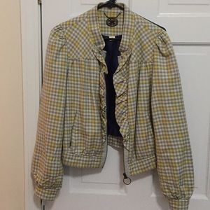 Plaid bomber jacket
